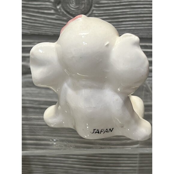 Small White Elephant Figurines Porcelain Ceramic Japan Lot of 3 Midcentury - Picture 15 of 16